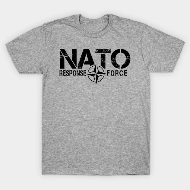 NATO Response Force  (black logo) T-Shirt by Illustratorator